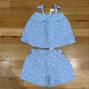NWT Little Me Blue Floral Two-Piece Set